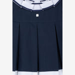 Patachou Girls Navy Dress with White Contrast | Casa Childrenswear