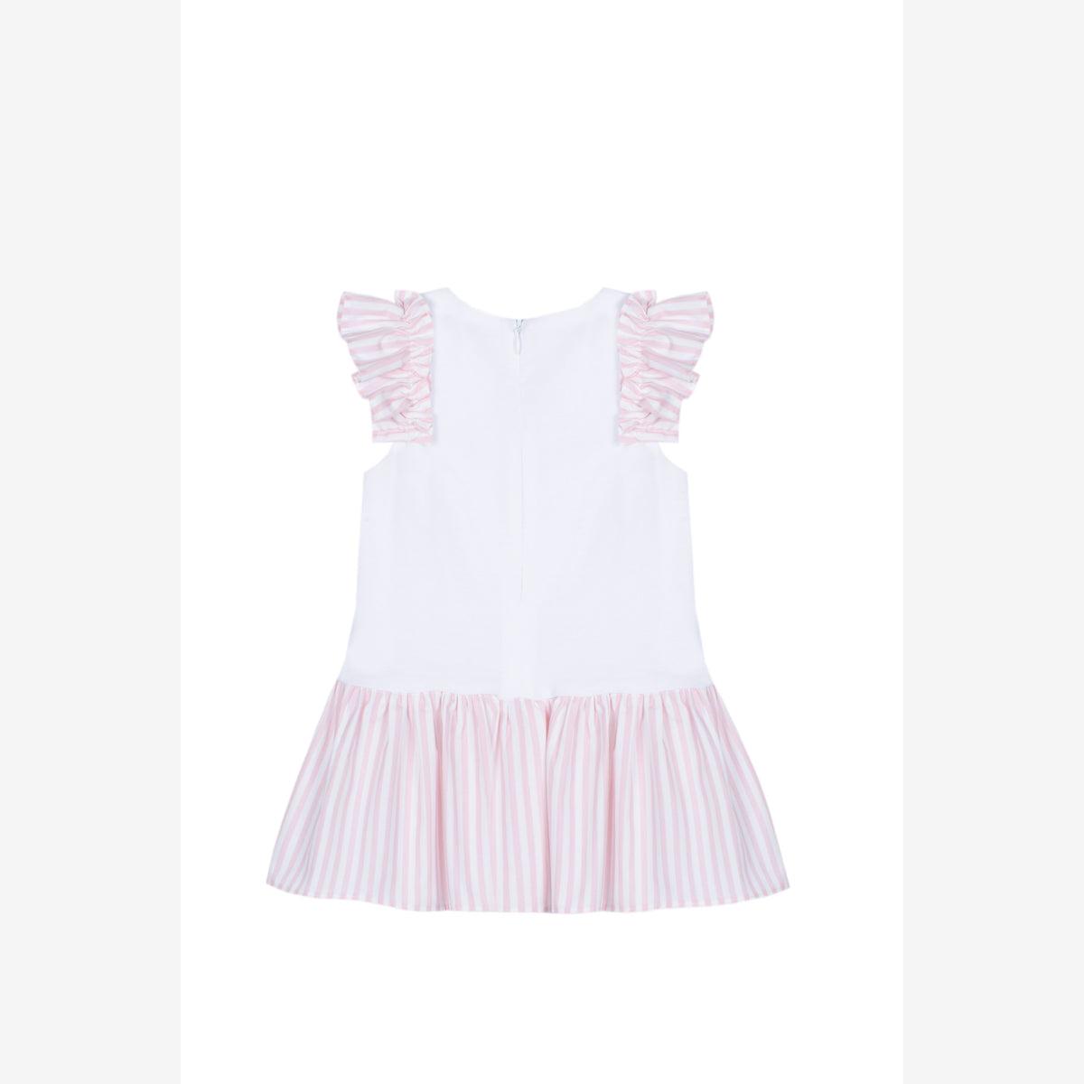 Patachou Girls White & Pink Jersey Dress | Casa Childrenswear