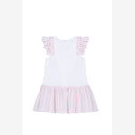 Patachou Girls White & Pink Jersey Dress | Casa Childrenswear