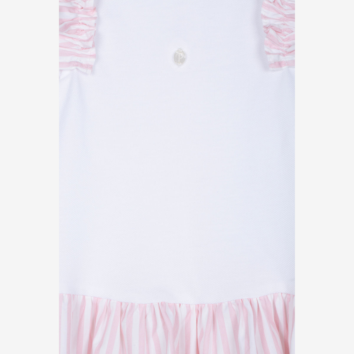 Patachou Girls White & Pink Jersey Dress | Casa Childrenswear
