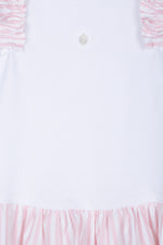 Patachou Girls White & Pink Jersey Dress | Casa Childrenswear