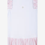 Patachou Girls White & Pink Jersey Dress | Casa Childrenswear