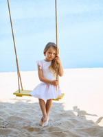 Patachou Girls White & Pink Jersey Dress | Casa Childrenswear