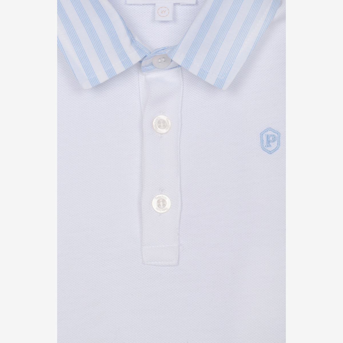 Patachou Baby Boys White Polo Short Set | Casa Childrenswear