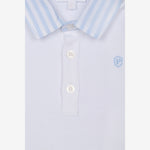 Patachou Baby Boys White Polo Short Set | Casa Childrenswear
