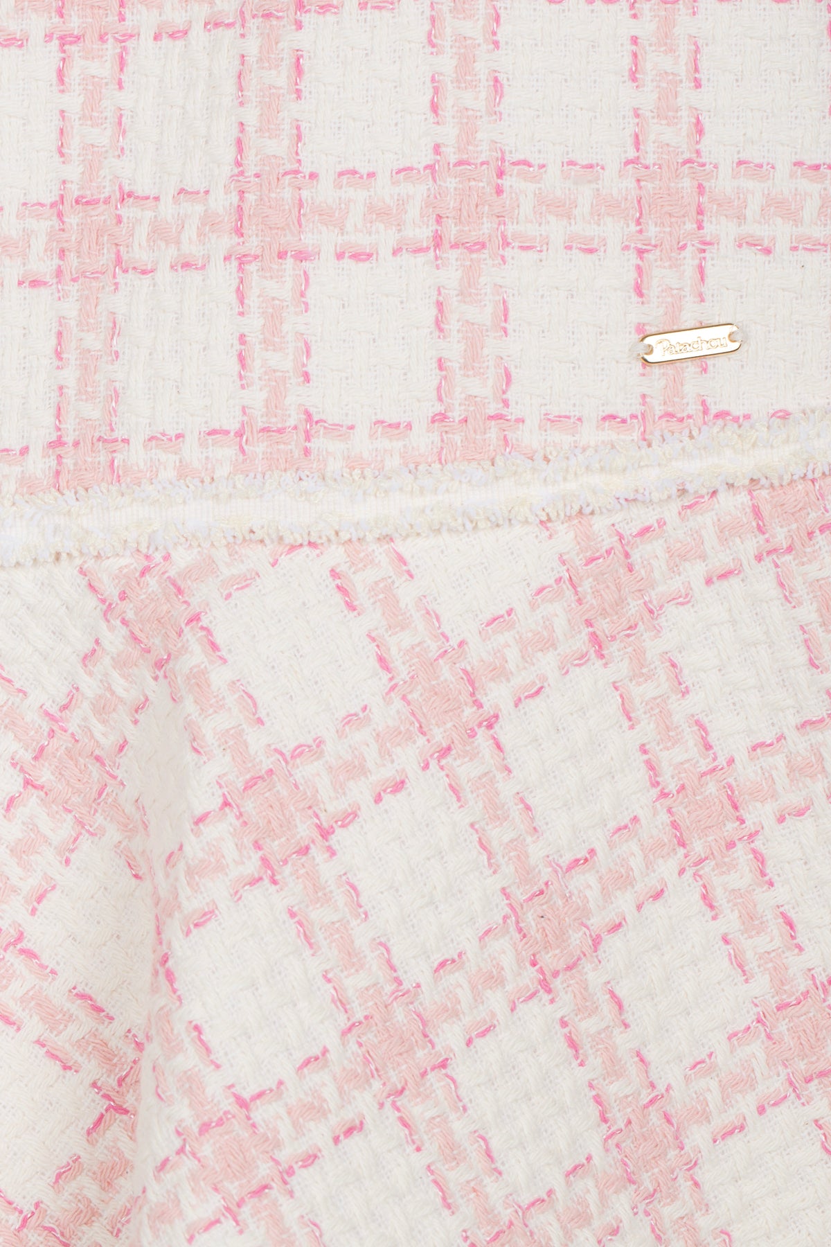 Patachou Girls Pink Tweed Check Dress | Casa Childrenswear