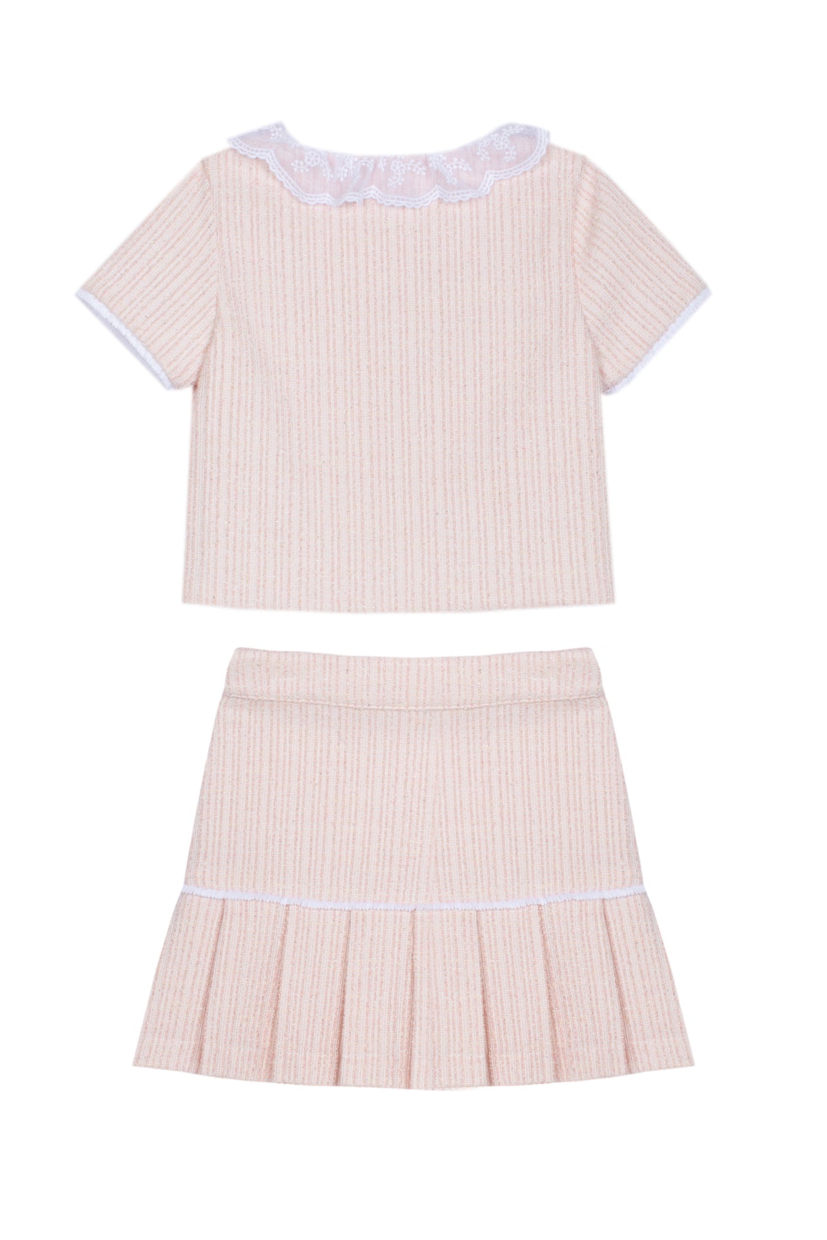 Patachou Girls Pink Woven Skirt Set | Casa Childrenswear