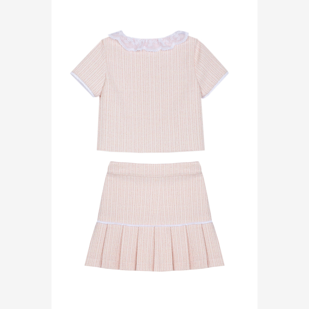 Patachou Girls Pink Woven Skirt Set | Casa Childrenswear