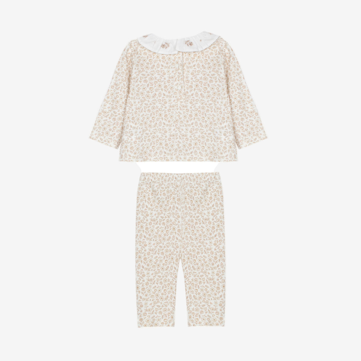 Patachou Baby Girls Beige Set with Floral Print | Casa Childrenswear