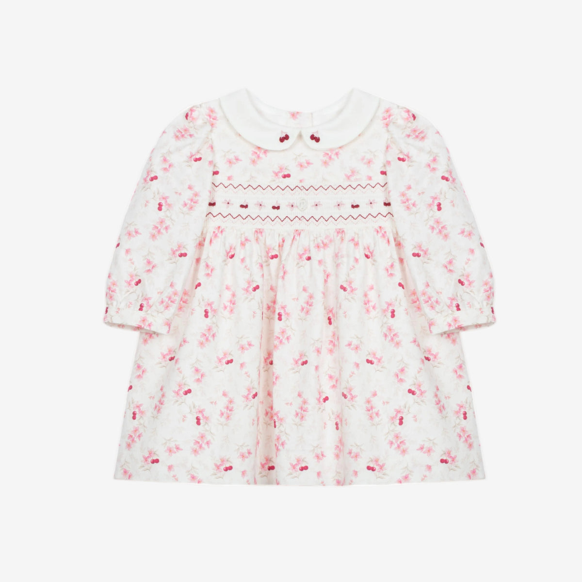Patachou Baby Girls Pink Dress with Cherry Print | Casa Childrenswear