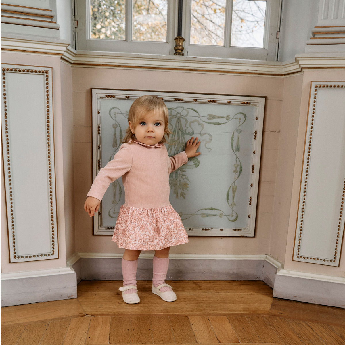 Patachou Girls Pink Dress with Liberty Print | Casa Childrenswear