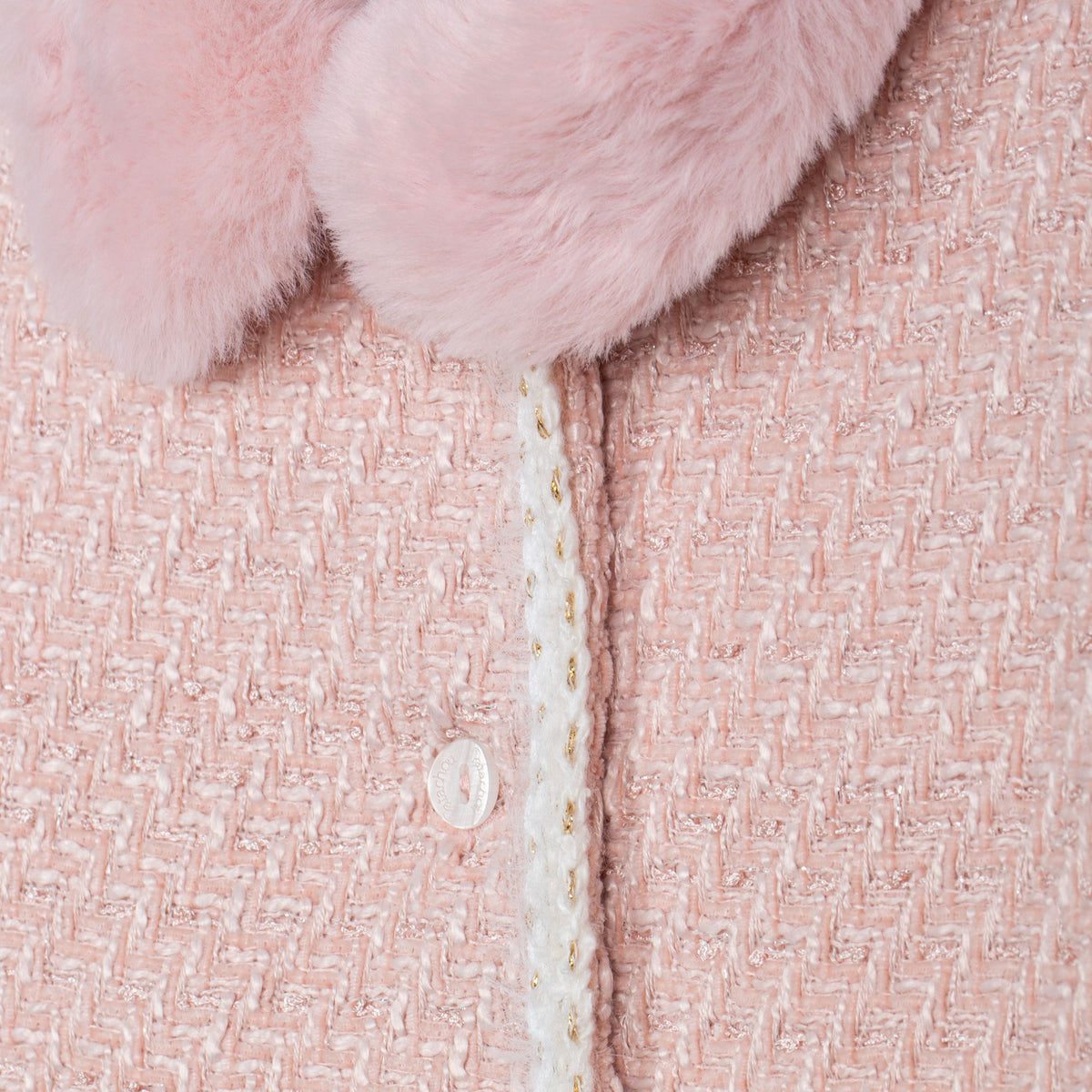 Patachou Girls Pale Pink Tweed Jacket | Casa Childrenswear