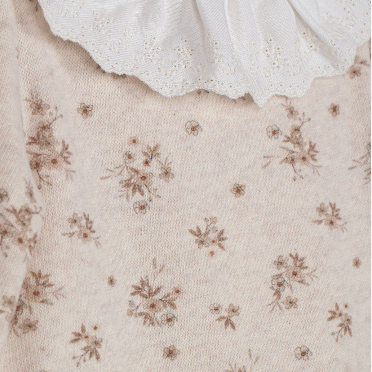 Patachou Infant Girls Beige Dress with Floral Print | Casa Childrenswear