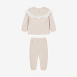 Patachou Girls Beige Set with Ruffle Detail | Casa Childrenswear