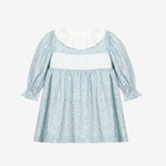 Patachou Infant Girls Blue Dress with Floral Print | Casa Childrenswear