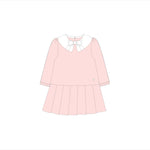 Patachou Girls Pink Dress White Collar & Bow | Casa Childrenswear
