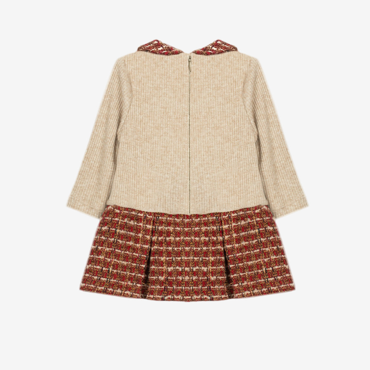 Patachou Girls Dress with Tweed Detail | Casa Childrenswear