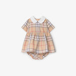 Burberry Baby Girls Beige Check Dress | Casa Childrenswear