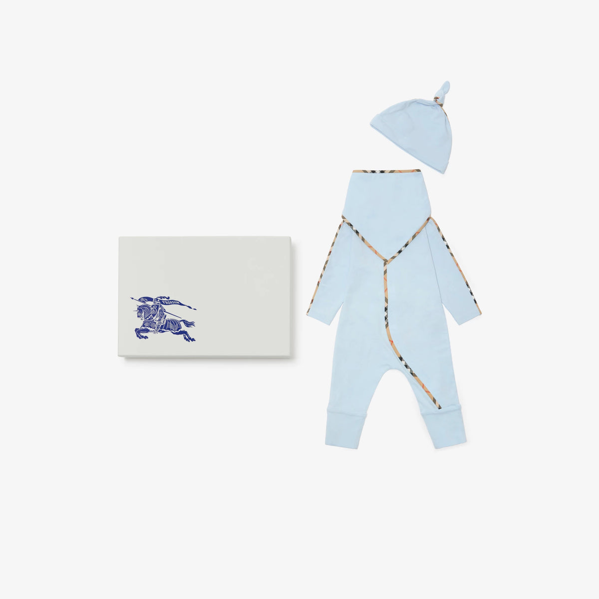 Blue Cotton Babygrow Gift Set