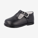 Andanines Navy T-Bar Dark Sole | Casa Childrenswear