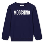 Moschino Navy Logo Blue Sweatshirt + Trousers | Casa Childrenswear