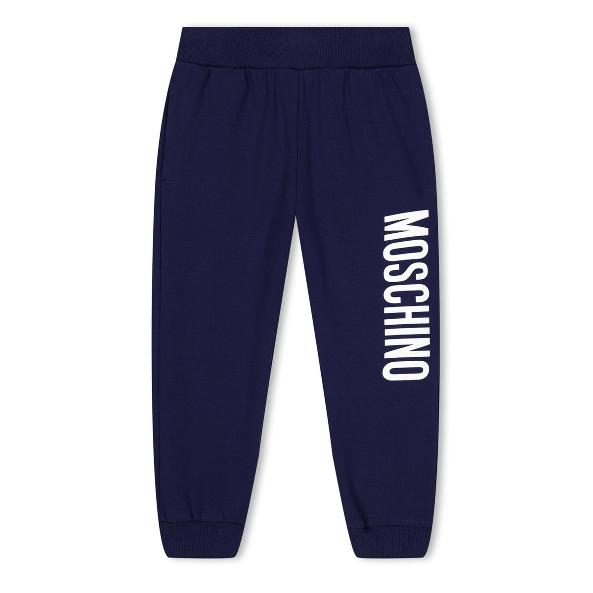 Moschino Navy Logo Blue Sweatshirt + Trousers | Casa Childrenswear