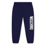 Moschino Navy Logo Blue Sweatshirt + Trousers | Casa Childrenswear