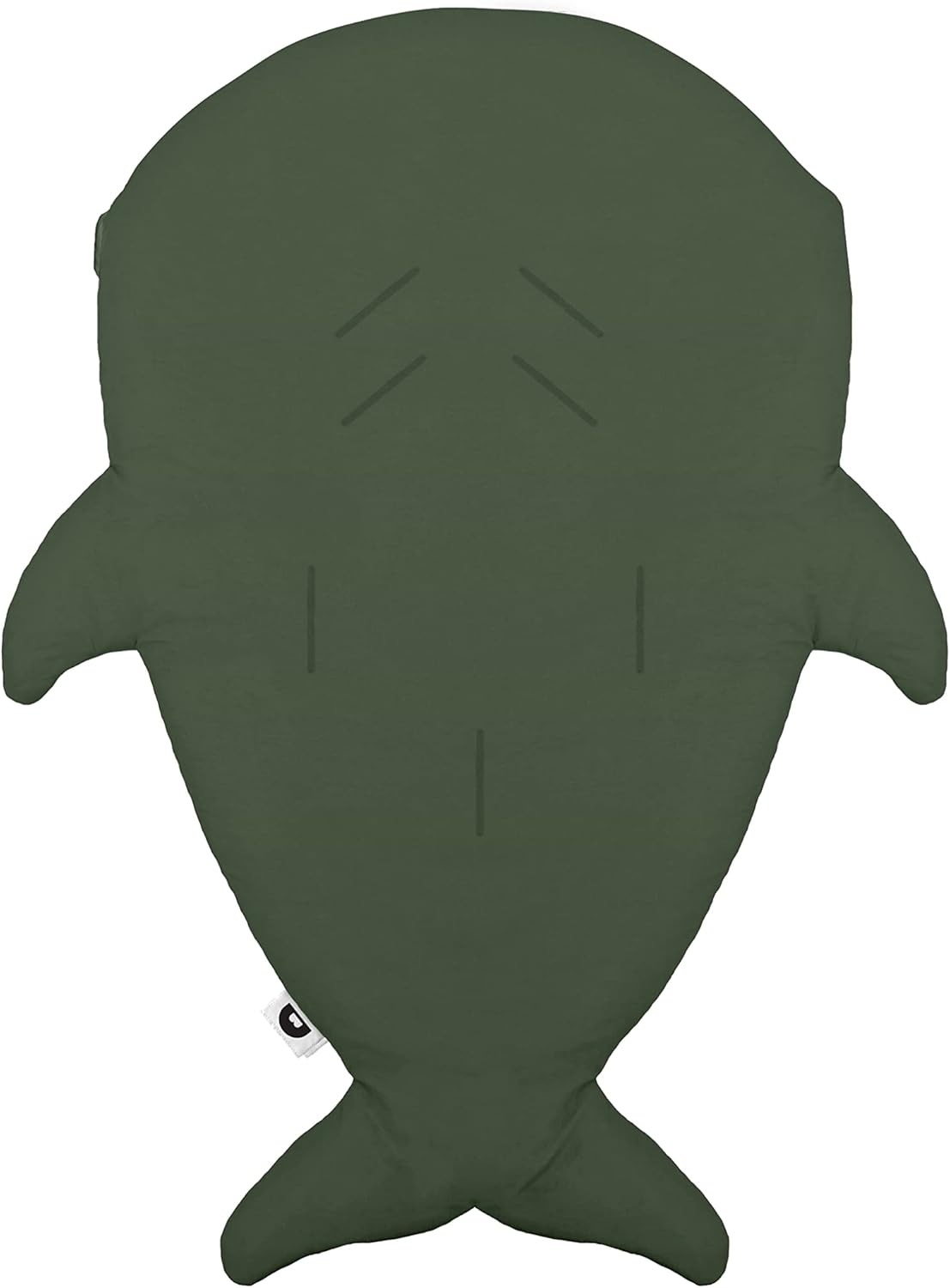 Baby Bites Shark Footmuff Khaki Cherry Inner | Casa Childrenswear
