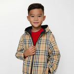 Burberry Boys Beige Reversible Check Jacket | Casa Childrenswear