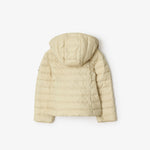 Burberry Girls White Short Puffer | Casa Childrenswear