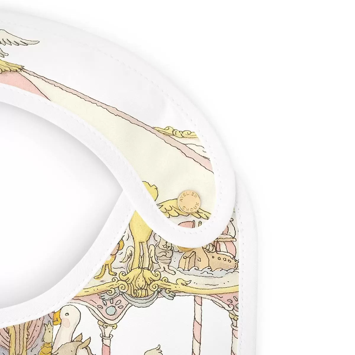 Atelier Choux Satin Bib - Carousel Pink | Casa Childrenswear