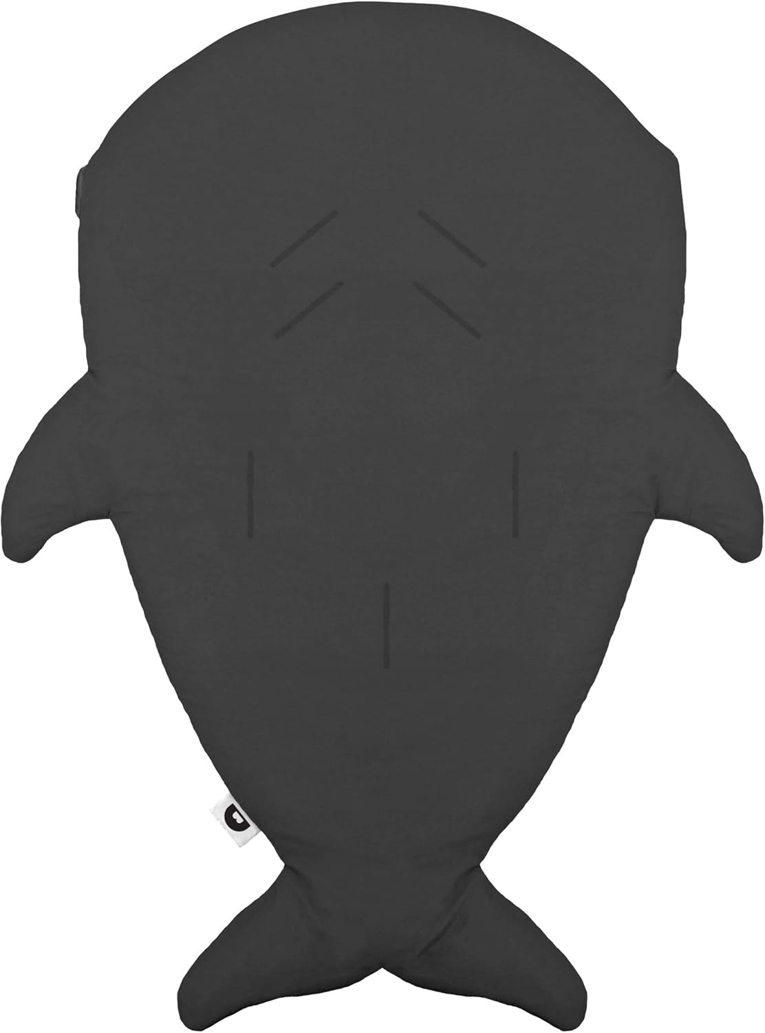 Baby Bites Shark Footmuff Grey Strawberry Inner | Casa Childrenswear