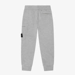 Light gray heather jogger sweatpants with a side cargo pocket and a small black brand tag, shown from the back on a light gray background.
