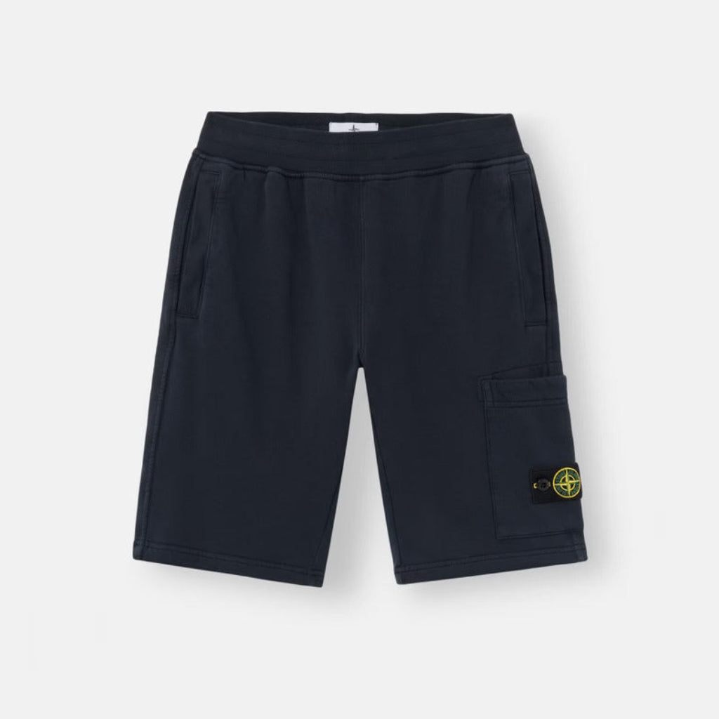 Stone Island Blue Logo Sweat Shorts | Casa Childrenswear