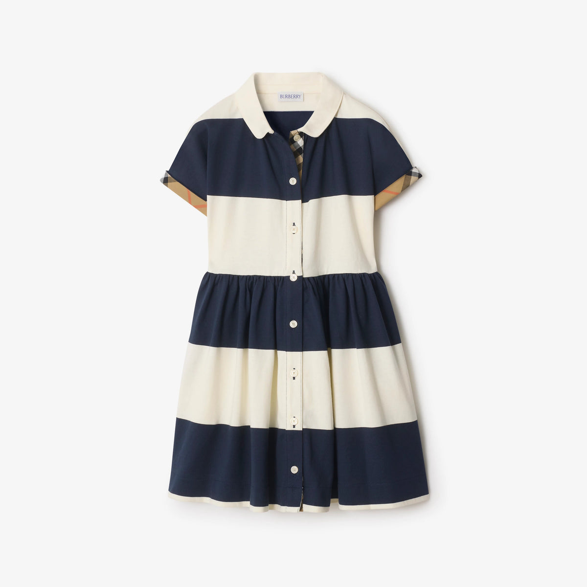 Burberry Girls Navy and White Dress | Casa Childrenswear