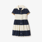 Burberry Girls Navy and White Dress | Casa Childrenswear