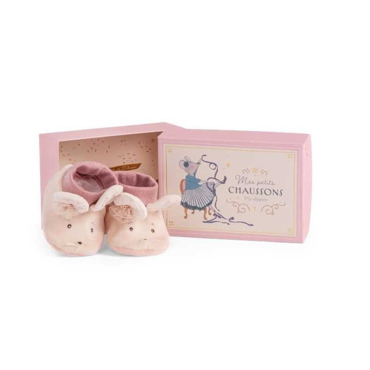 Moulin Roty Mouse baby slippers | Casa Childrenswear