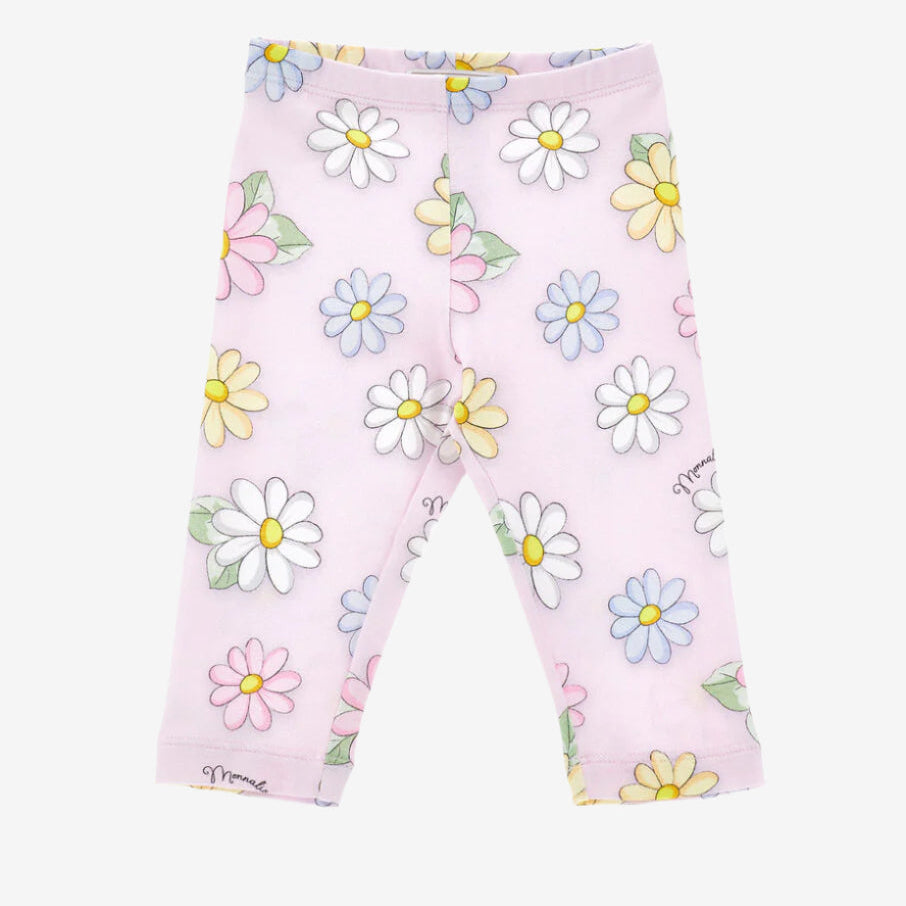 Monnalisa Baby Flower Jersey Leggings | Casa Childrenswear