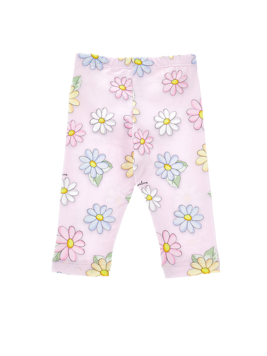 Monnalisa Baby Flower Jersey Leggings | Casa Childrenswear