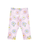 Monnalisa Baby Flower Jersey Leggings | Casa Childrenswear