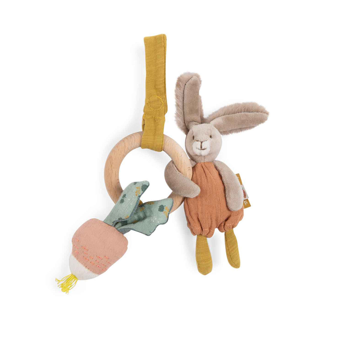 Moulin Roty Wooden Rabbit Ring Rattle | Casa Childrenswear