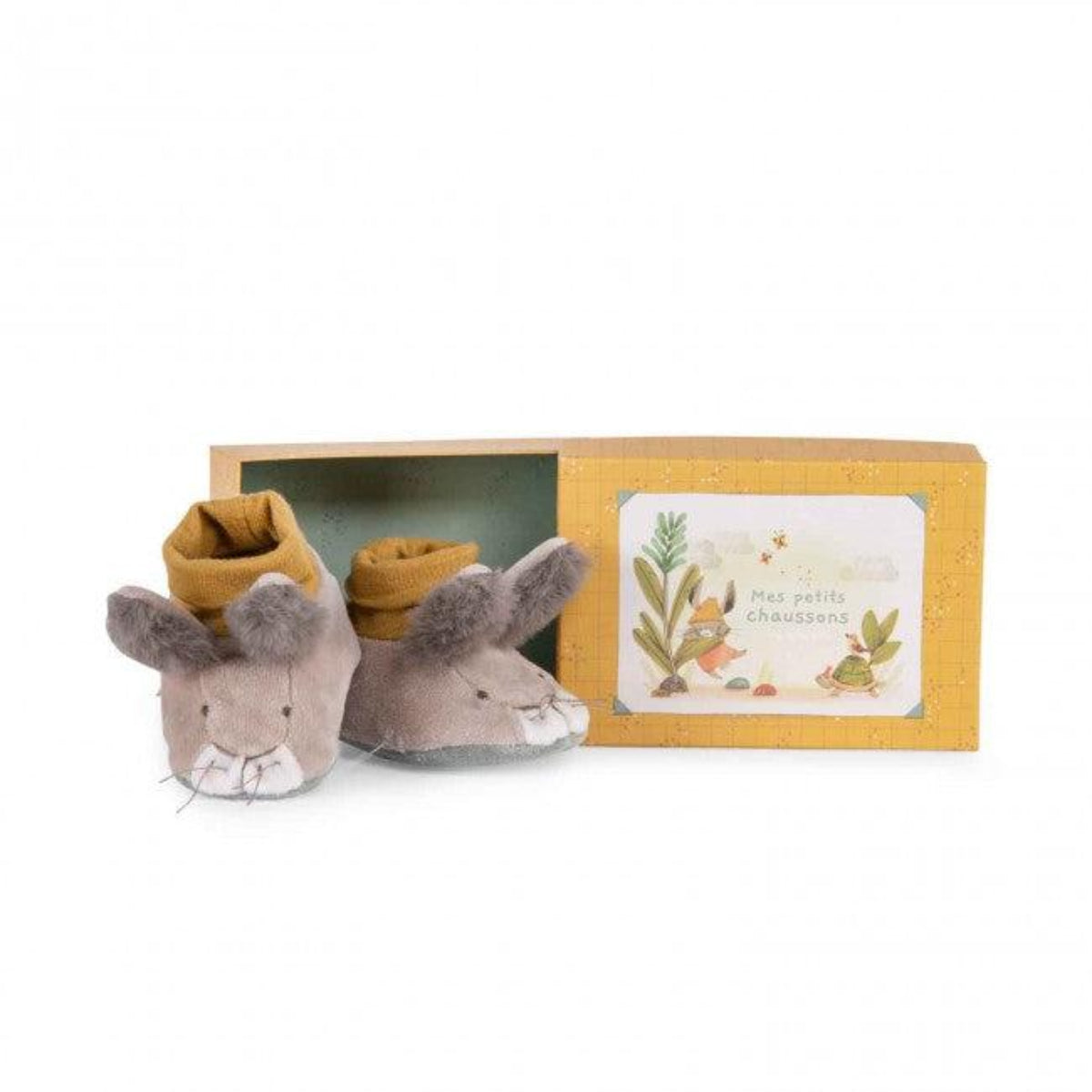 Moulin Roty Rabbit Baby Slippers | Casa Childrenswear