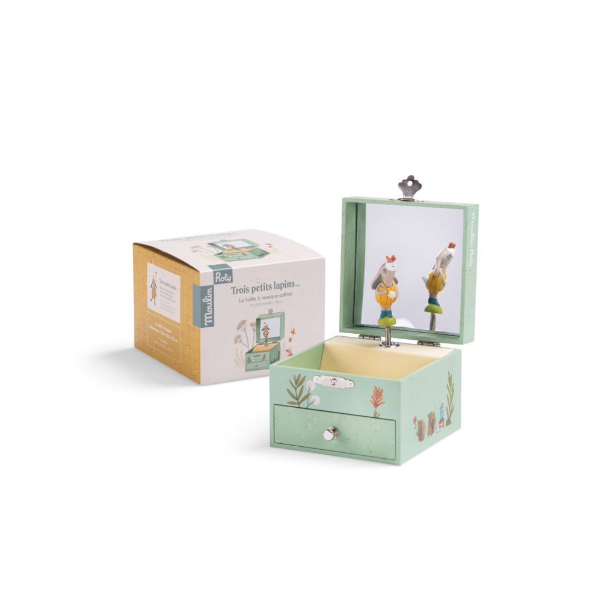 Moulin Roty Musical Jewellery Box Trois Petits Lapins | Casa Childrenswear