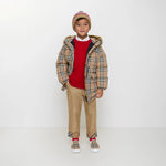 Boys Check Puffer Jacket