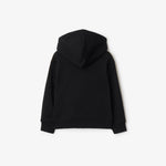 Boys Black Zip-Up Hoodie