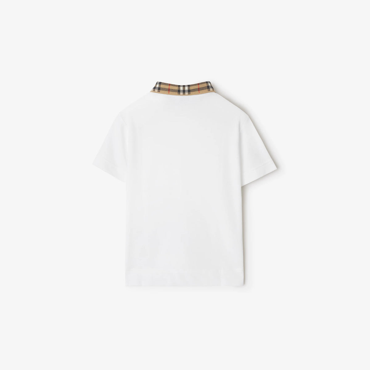 Burberry Boys White Check Polo Shirt | Casa Childrenswear
