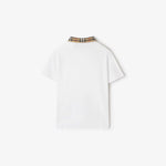 Burberry Boys White Check Polo Shirt | Casa Childrenswear