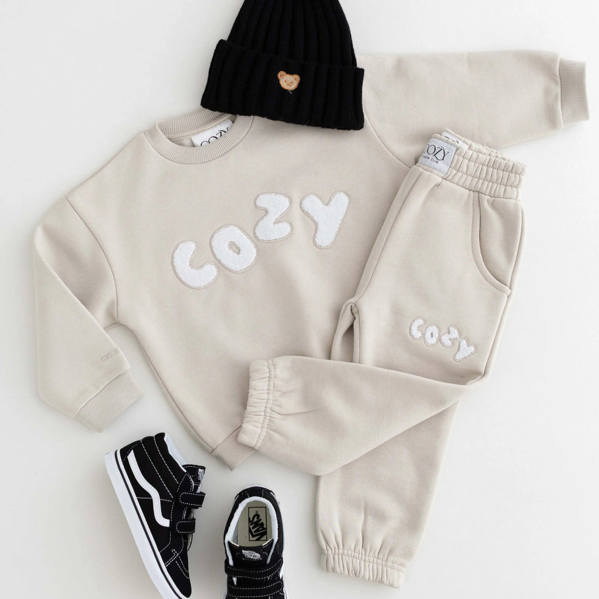 COZY Little Lounger Stone Tracksuit | Casa Childrenswear