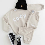 COZY Little Lounger Stone Tracksuit | Casa Childrenswear