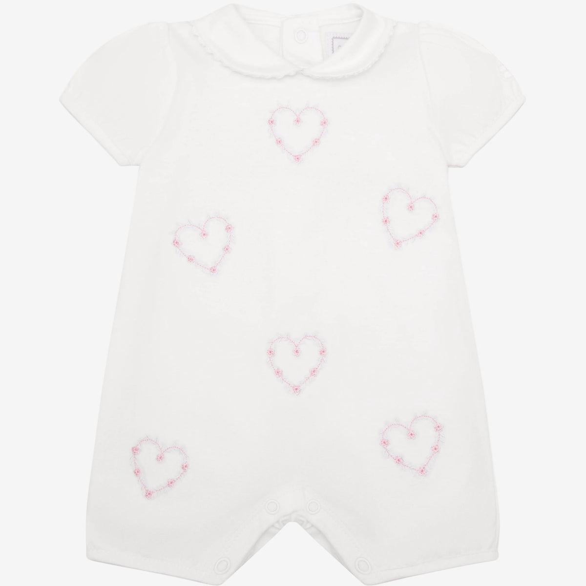 Emile et Rose Jody White Romper with Hearts | Casa Childrenswear